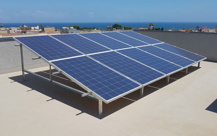 On a flat roofed property solar panels can be directed in basically any direction