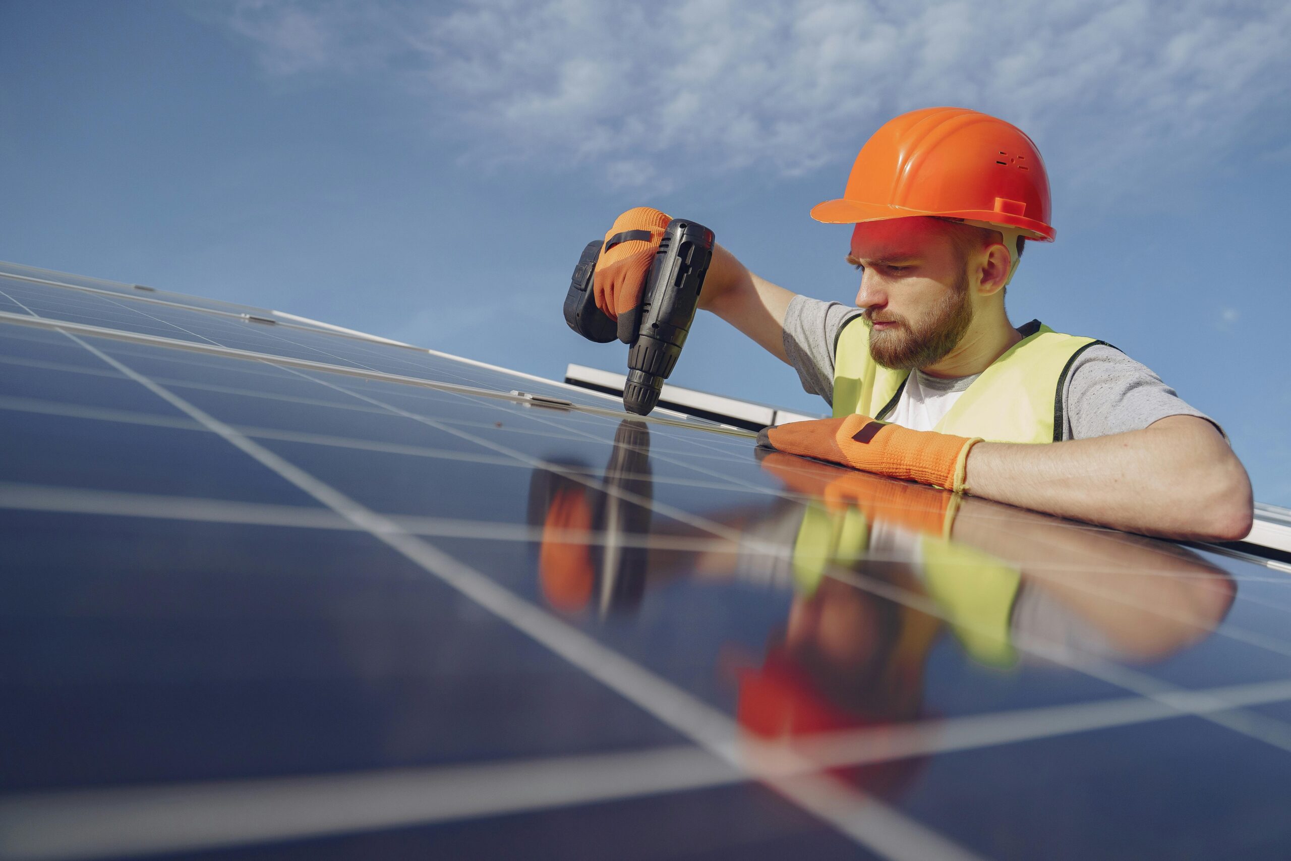 solar panels in sunshine in ireland